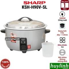 Nồi cơm điện công nghiệp Sharp KSH-H65V-SL (6,5 lít) - KSH-H78V-SL (7,8 lít) - KSH-H90V-SL (9 lít)