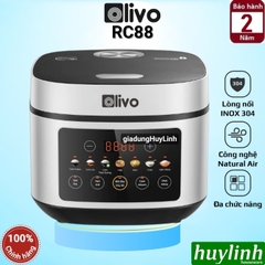 Nồi cơm điện tử Olivo RC88 - 1.5 lít - Lòng nồi inox 304 chống dính tự nhiên