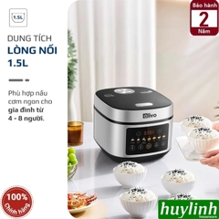 Nồi cơm điện tử Olivo RC88 - 1.5 lít - Lòng nồi inox 304 chống dính tự nhiên