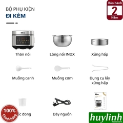 Nồi cơm điện tử Olivo RC88 - 1.5 lít - Lòng nồi inox 304 chống dính tự nhiên