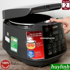 Nồi cơm điện tử Tefal Easy Rice Plus RK736B68 - 1.8 lít - 750W - 10 chức năng - Tiếng Việt