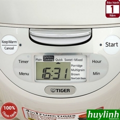 Nồi cơm điện tử Tiger JAX-S10W (1 lít) - JAX-S18W (1.8 lít) - 9 chức năng - Sản xuất tại Nhật Bản