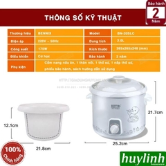 Nồi tiềm nấu cháo chậm Bennix BN-20SLC - 2 lít