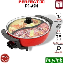 Nồi lẩu điện đôi 2 ngăn Perfect PF-A2N - 5 lít