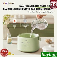 Nồi nấu chậm - chưng yến - nấu cách thuỷ Bear SC-4H10E - 1 lít - 7 chức năng - kèm xửng hấp