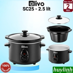 Nồi nấu chậm Olivo SC25 (2.5 lít) - SC30 (3 lít)