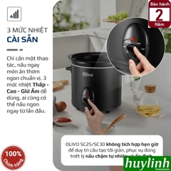 Nồi nấu chậm Olivo SC25 (2.5 lít) - SC30 (3 lít)