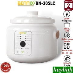 Nồi Nấu Cháo Chậm Điện Tử Bennix BN-30SLC - 3 Lít - 8 Chức Năng - 3 Tốc Độ Nấu