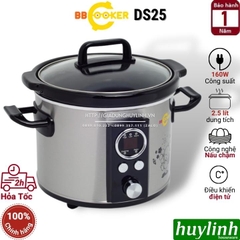 Nồi nấu cháo chậm điện tử BBcooker DS25 - 2.5 lít