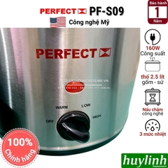 Nồi nấu cháo chậm Perfect PF-S09 - 2.5 lít