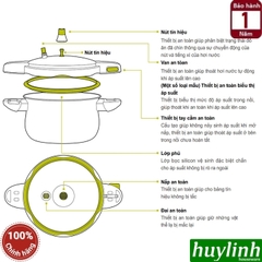 Nồi áp suất nhôm Hàn Quốc đáy từ BMPC-08(IH) - 4.2 lít - BMPC-10(IH) - 5.2 lít - phủ chống dính cao cấp