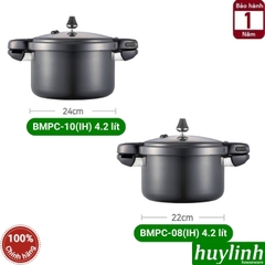 Nồi áp suất nhôm Hàn Quốc đáy từ BMPC-08(IH) - 4.2 lít - BMPC-10(IH) - 5.2 lít - phủ chống dính cao cấp