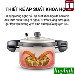 Nồi áp suất nhôm Hard Anodizing Hàn Quốc đáy từ PoongNyun BEDPC-06(IH) - 3.5 lít