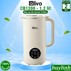 Máy xay nấu sữa hạt mini Olivo CB1200 - Dung tích 1200ml - 10 Chức năng