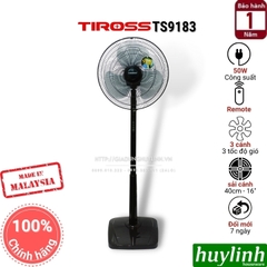 Quạt Cây Đứng Tiross TS9183 - Malaysia - Có Remote