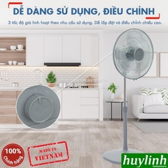 Quạt đứng Essential Tefal VH441790 - 55W - 3 tốc độ gió - Sản xuất tại Việt Nam