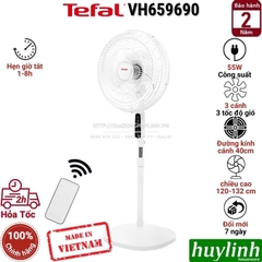 Quạt Đứng Turbo Life Tefal VH659690 - 55W - Có Remote - Sản Xuất Tại Việt Nam