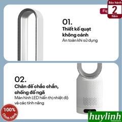 Quạt không cánh - lọc không khí khử khuẩn ion và UV FujiHome BF16