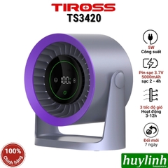 Quạt sạc để bàn Tiross các loại TS2282 - TS2283 - TS3420 - TS3423