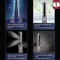 Quạt tháp không cánh - lọc không khí Tiross TS9188 - 2 trong 1 - động cơ DC