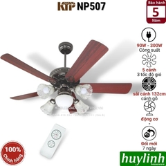 Quạt Trần Đèn Cánh Gỗ Kim Thuận Phong KTP NP507 - 5 Cánh