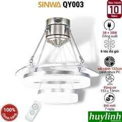 Quạt trần triển vọng đèn LED Sinwa QY003