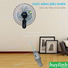 Quạt treo tường Tiross TS9185 - TS9186 - Malaysia - Có Remote