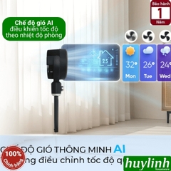 Quạt cây đứng tuần hoàn không khí Sharp PJ-CD433V-H - động cơ DC 20W - 3 cánh 99 tốc độ gió
