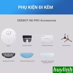 Robot hút bụi lau nhà Ecovacs Deebot N8 PRO - Bản Quốc Tế - Hàng chính hãng