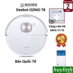 Robot hút bụi lau nhà Ecovacs Deebot OZMO T8 - Bản Quốc Tế - Chính hãng