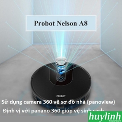 Robot hút bụi lau nhà Probot Nelson A8 AI PanoView Wifi - Tặng cân sức khỏe Tanita HD007