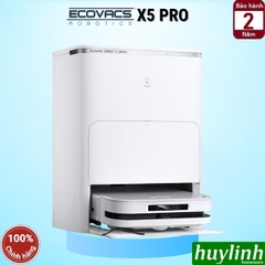 Robot hút bụi lau nhà tự động Ecovacs X5 PRO - tự động lau nhà, đổ rác, giặt giẻ - Chính hãng
