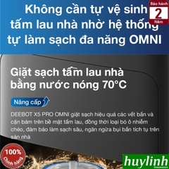 Robot hút bụi lau nhà tự động Ecovacs X5 PRO - tự động lau nhà, đổ rác, giặt giẻ - Chính hãng