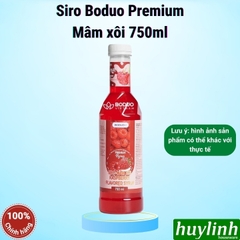750ml - Siro Boduo Premium - Dâu tây - Đào - việt quất - bưởi hồng - vải - cốm xanh - mâm xôi - nho đen