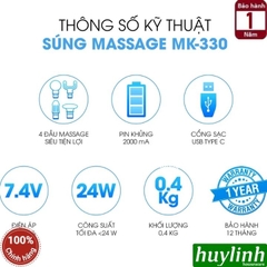 Súng massage cầm tay dùng pin Buheung MK-330