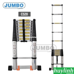 Thang nhôm rút đơn Jumbo C520 - 5.2 mét