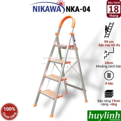 Thang nhôm ghế Nikawa NKA-04 - 4 bậc - 99cm