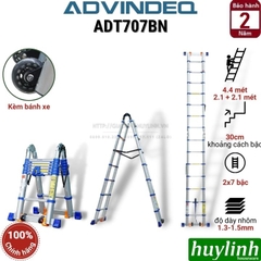 Thang Nhôm Rút Đôi Chữ A Advindeq ADT707BN - 4.4 Mét - Model 2021