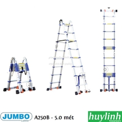 Thang nhôm rút đôi chữ A Jumbo A250B - 5.0 mét
