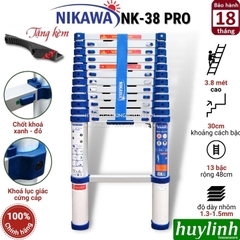 Thang Nhôm Rút Đơn Nikawa NK-38 PRO - 3.8 Mét - New 2021