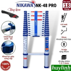 Thang Nhôm Rút Đơn Nikawa NK-48 PRO - 4.8 Mét - New 2021