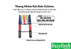 Thang nhôm rút đơn Oshima TD-44 - 4.4 mét