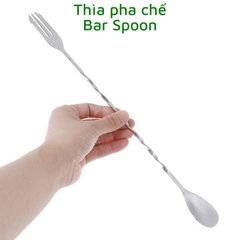 Muỗng - Thìa pha chế bar spoon 26cm hoặc 32cm (thìa bar, muỗng khuấy, thìa khuấy)