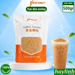 Vụn dừa nướng Jimconut (Jimnya) 500gr và 1kg - sử dụng làm topping trà sữa - nguyên liệu pha chế