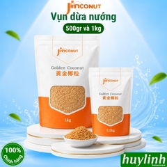 Vụn dừa nướng Jimconut (Jimnya) 500gr và 1kg - sử dụng làm topping trà sữa - nguyên liệu pha chế