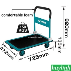 Xe đẩy hàng 4 bánh Total THTHP11502 - tải trọng 150kg