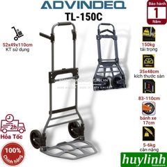 Xe kéo đẩy hàng 2 bánh rút gọn Advindeq TL-150C - Tải trọng 150kg