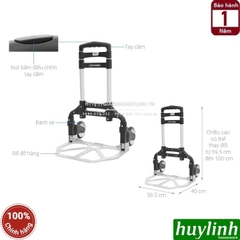 Xe đẩy hàng 2 bánh rút gọn Advindeq TL-85D - Tải trọng 85kg