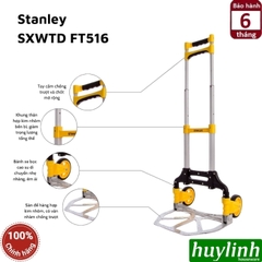 Xe kéo đẩy hàng 2 bánh khung nhôm Stanley SXWTD-FT516 - tải trọng 60kg