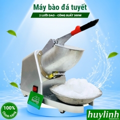 Máy bào đá tuyết 2 lưỡi dao - công suất 300w - 2 nắp chống văng đá